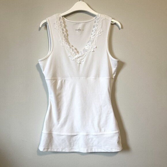 Y2K White Witchy Lacy V-Neck High Waist Bodycon Tank - Picture 1 of 14